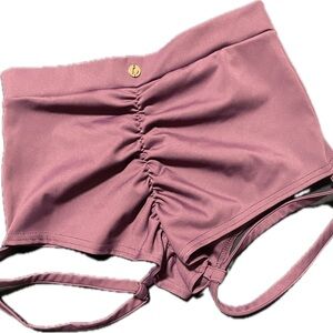 Lunalae Mauve Ruched back bikini bottom size 6